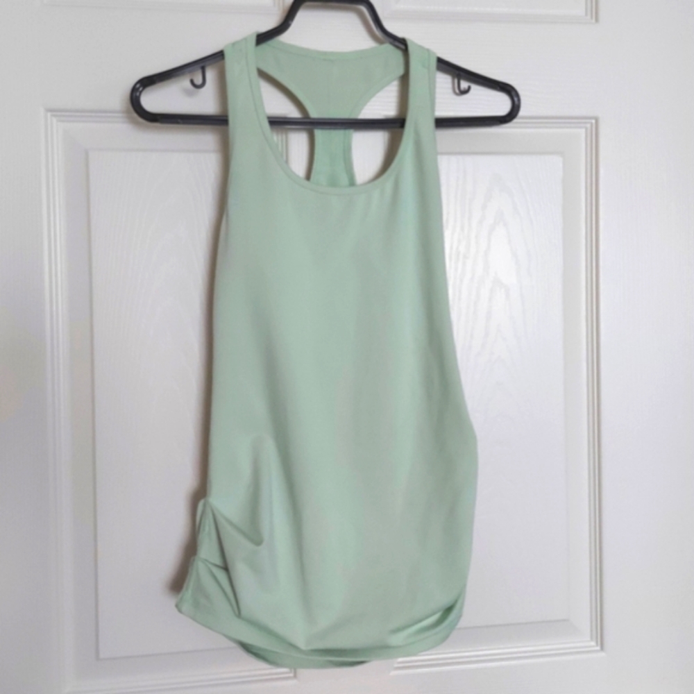 Karma Mint Green Racerback Tank with Ruched Sides